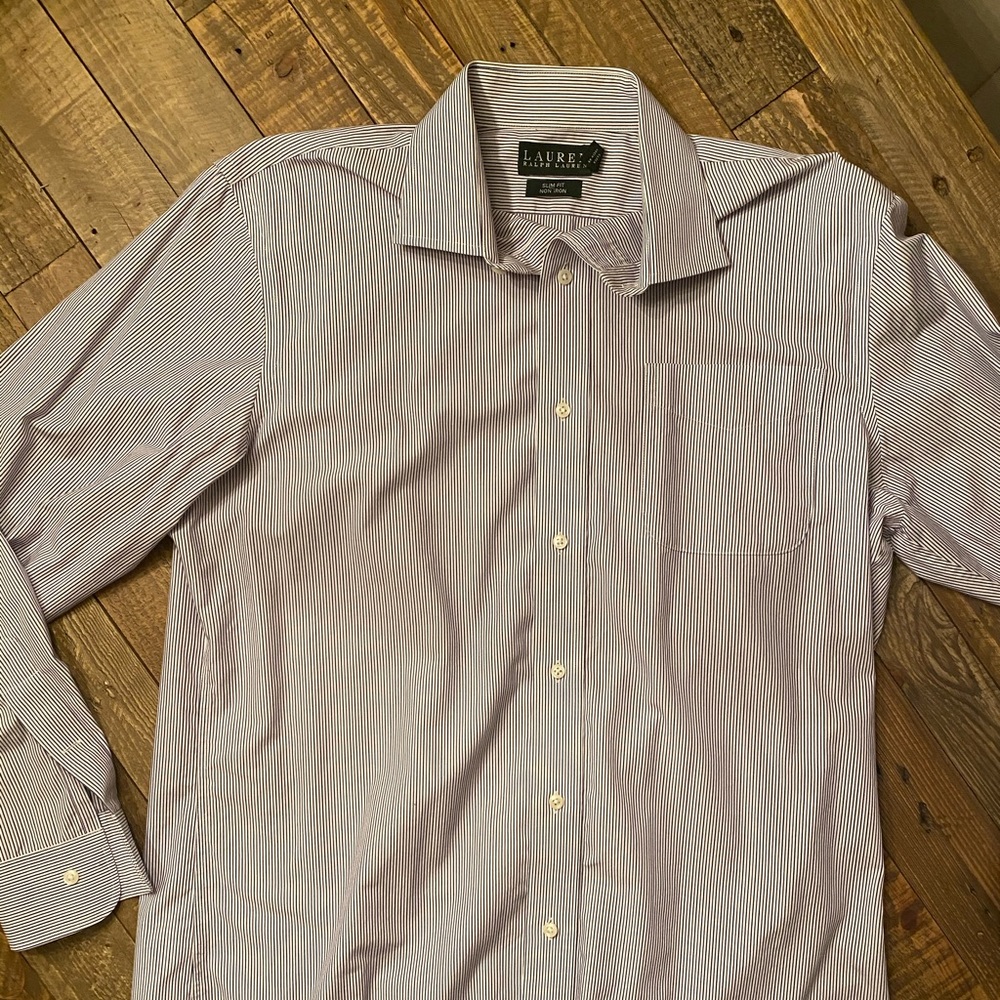 Ralph Lauren Mens Button Up 16.5 Inch Neck
